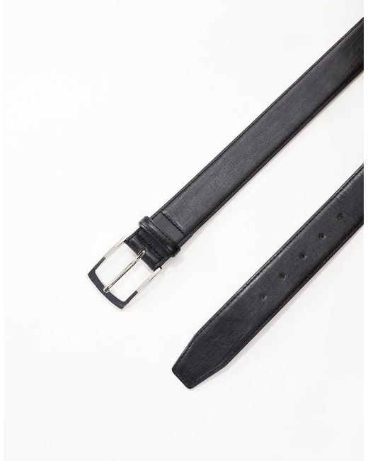 Jack & Jones Black Faux Leather Belt for men