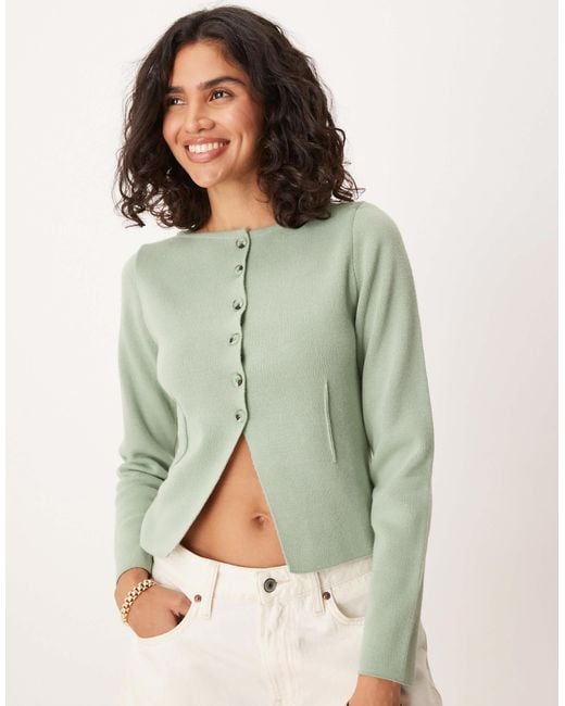 ASOS Green – taillierte strickjacke