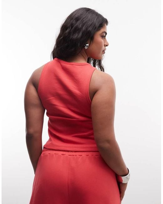 ASOS Red Weekend Collective Curve Racer Tank Top With Graphic