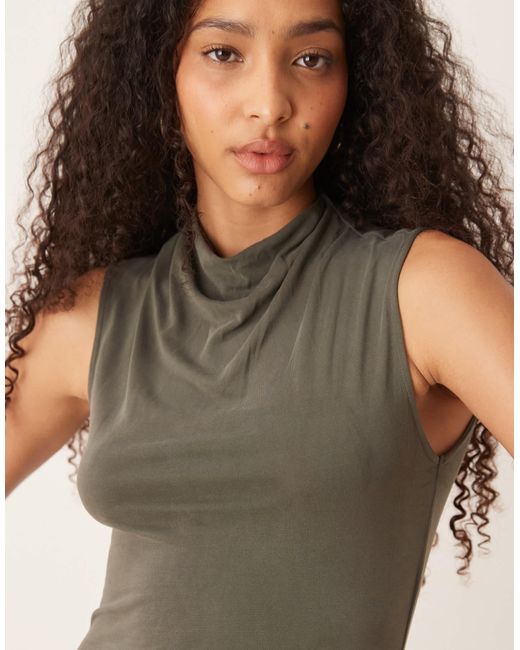 Mango Natural Ruched Midaxi Dress