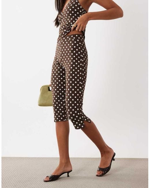 ASOS White Polka Dot Capris legging Co-ord