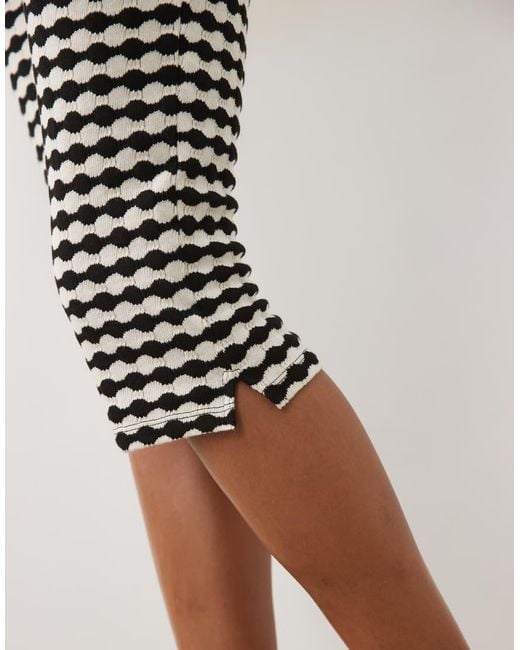 ASOS White Crochet Jersey Capri legging