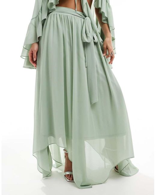 TFNC London Green Maxi Skirt