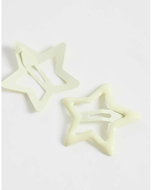 ASOS White Buttermilk Snap Clips