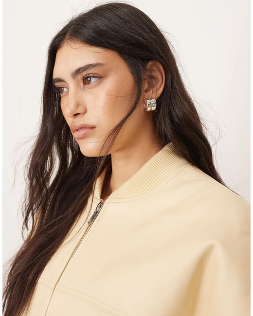 ARRANGE Natural – oversize-bomberjacke aus hochwertigem leder