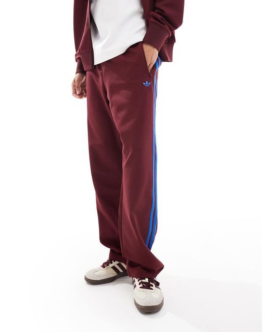 Adidas Originals Red 70S Tracksuit Bottoms for men