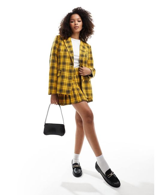 Something New Yellow Iconic Clueless Tailored Blazer Co-ord