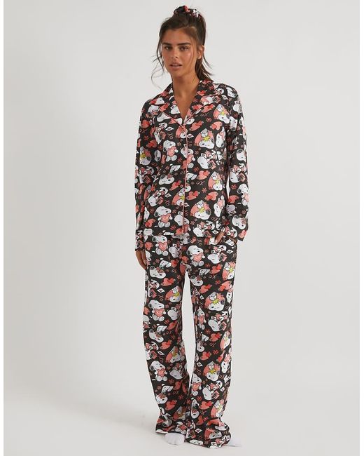 Skinnydip London White Snoopy Love Pyjama Set