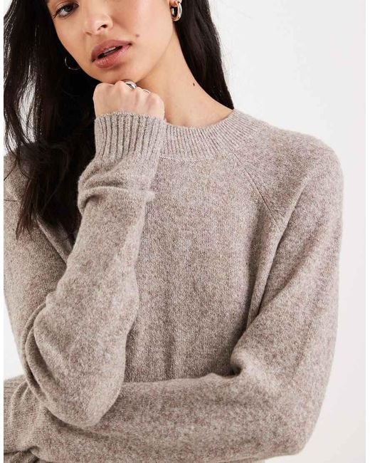 Vero Moda Natural Round Neck Knitted Jumper