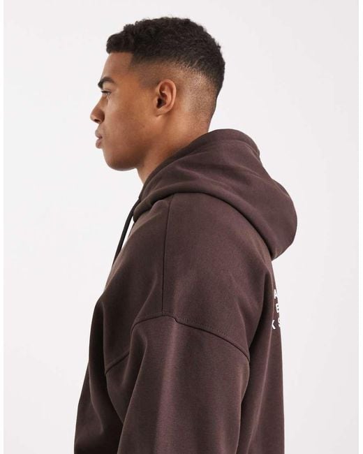 Felpa Con Cappuccio Con Stampa di Only & Sons in Brown da Uomo