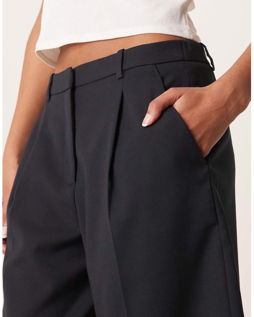 Abercrombie & Fitch Black Mid Rise Bermuda Shorts