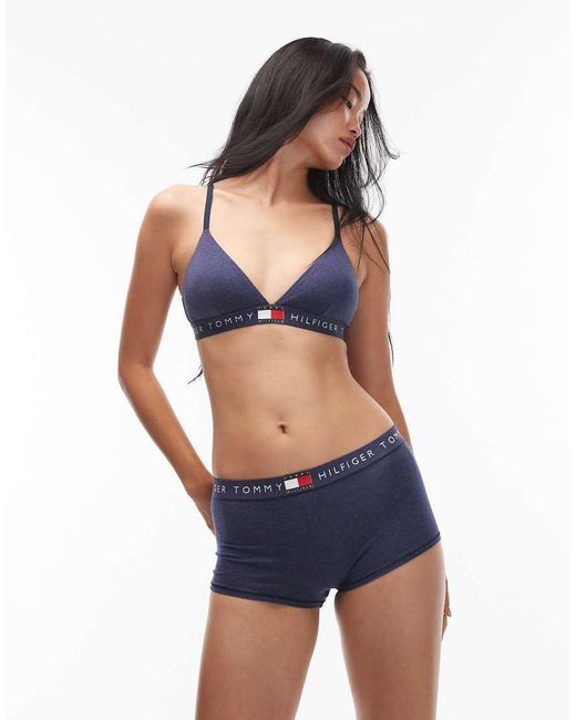 Tommy Hilfiger Blue Heritage Triangle Bra