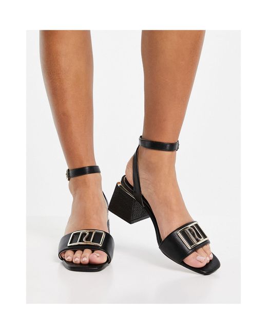 branded heel sandals