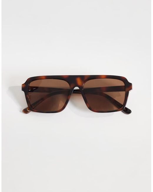 Mango Natural Aviator Sunglasses