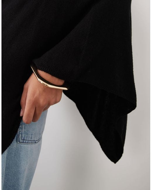 ASOS Black Knitted Cape Top
