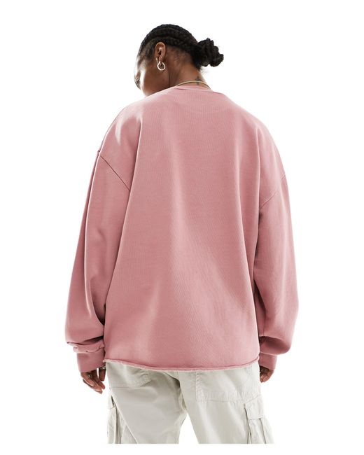 ASOS Pink Unisex Oversized Sweatshirt