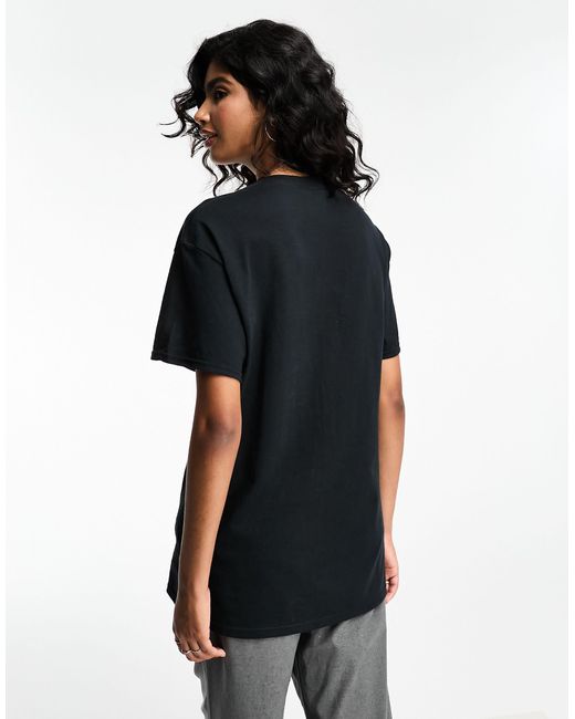 Camiseta negra extragrande con estampado gráfico ASOS de color Black