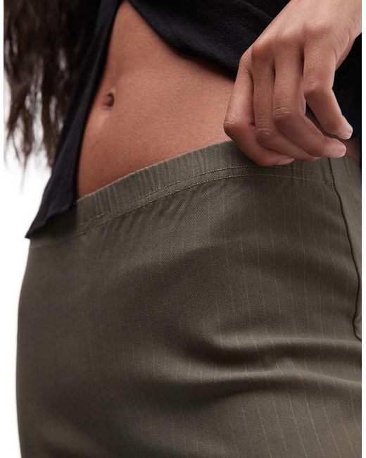 Reclaimed Vintage Green Bengaline Capri Trouser