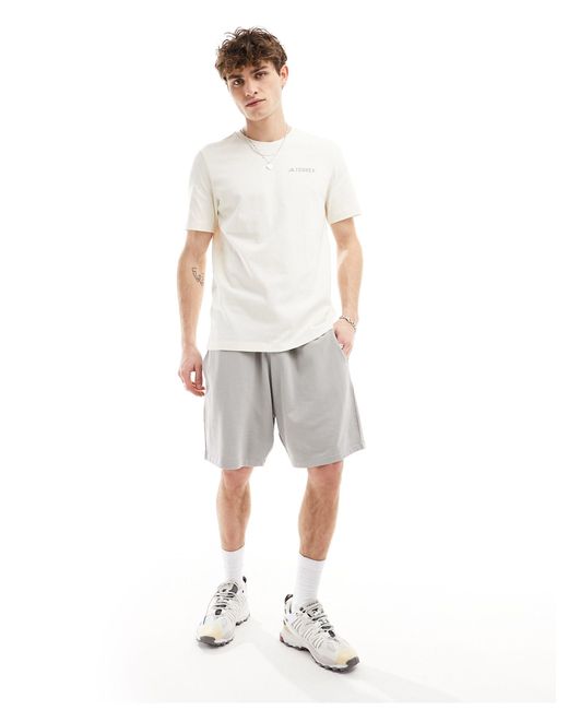 Adidas White Terrex Graphic Short Sleeve T-shirt for men