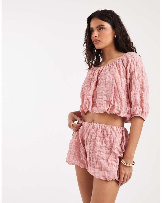 ASOS Pink Bubble Bloomer Short