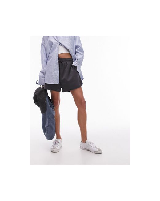 TOPSHOP Blue Trackie Shorts