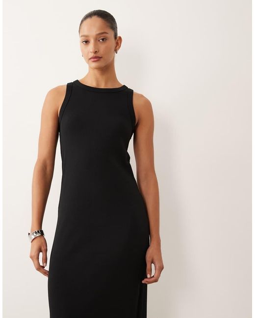 Mango Black Teen Racer Maxi Dress