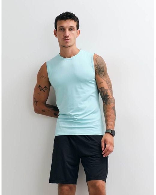 4505 Active Slim-Fit Training Tank Met Detail in het Multicolor voor heren