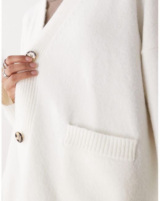 Monki White – strickjacke