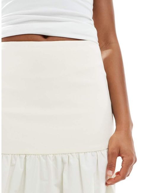NARRATED White Dropped Waist Maxi Skirt