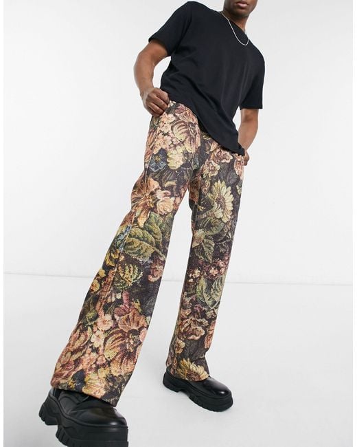Jaded London Multicolor Co-ord Vintage Floral Printed joggers for men