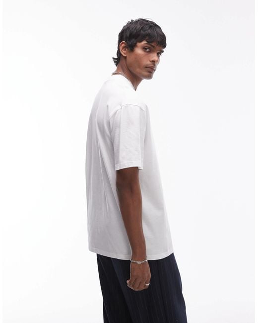 Topman – 2er-pack oversize-t-shirts in White für Herren