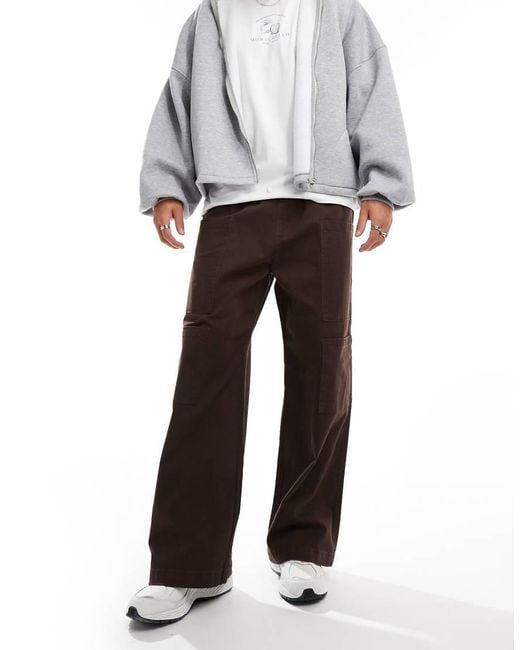 ADPT Gray Wide Fit Pull On Cargo Pants for men