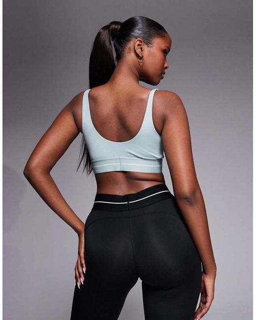 Adidas Originals Black Adidas Training Hyperglam Light Support Sports Bra