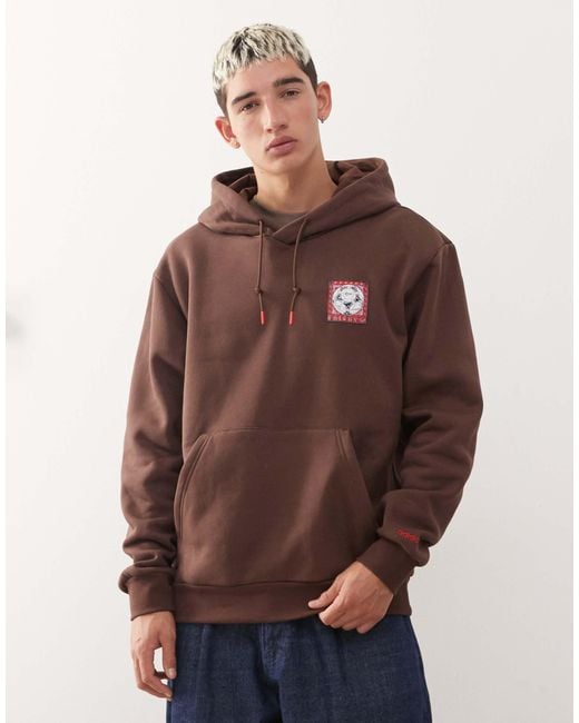 Adidas Originals – kapuzenpullover mit grafik in Brown für Herren