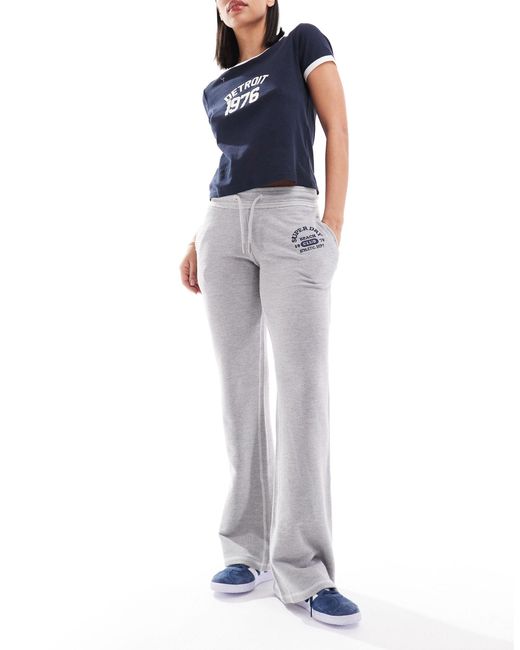 Superdry Blue Low Rise Flare joggers
