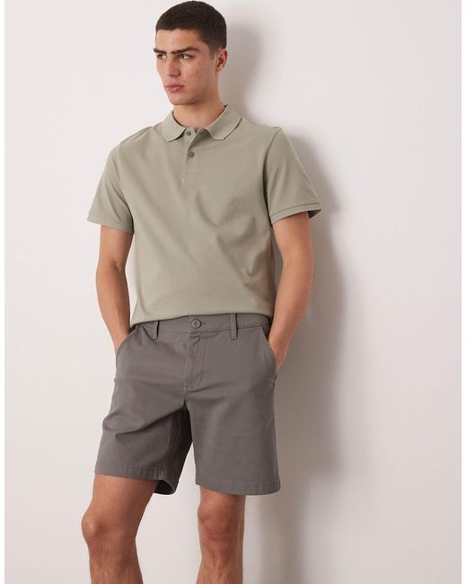 ASOS – enge chino-shorts in Natural für Herren