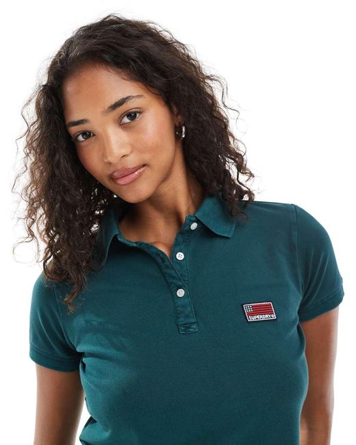 Superdry Blue Athletic Essentials Graphic Polo Shirt