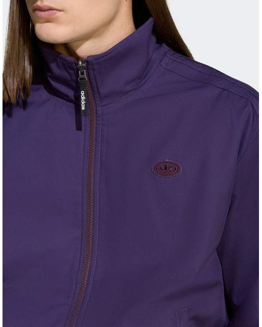 Adidas Originals Purple 90S Alternative Sport Reversible Polar Fleece Firebird Jacket for men