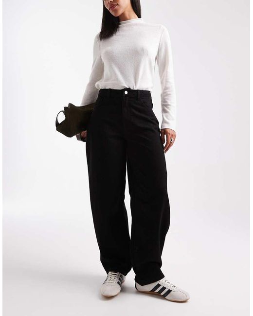 Miss Selfridge Black Barrel Leg Jean