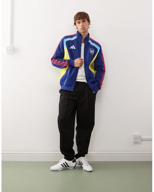 Adidas Originals Blue Adidas Football Arsenal Carnival Track Jacket for men