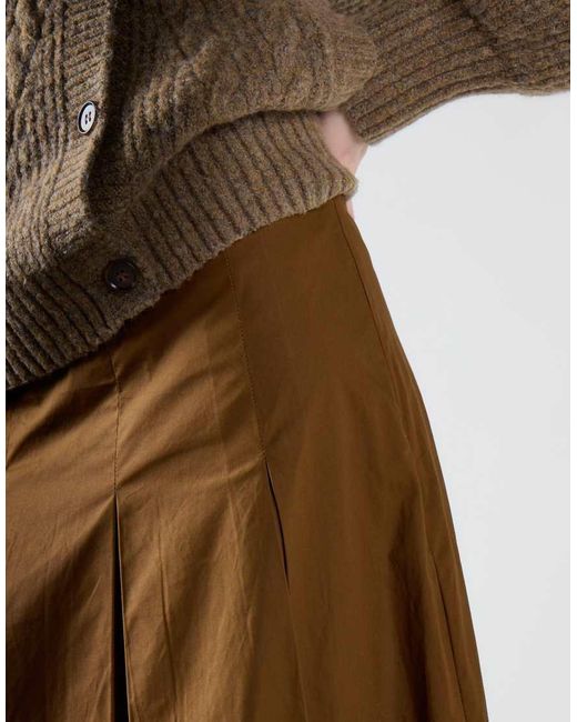 Glamorous Natural Pleated Maxi Skirt