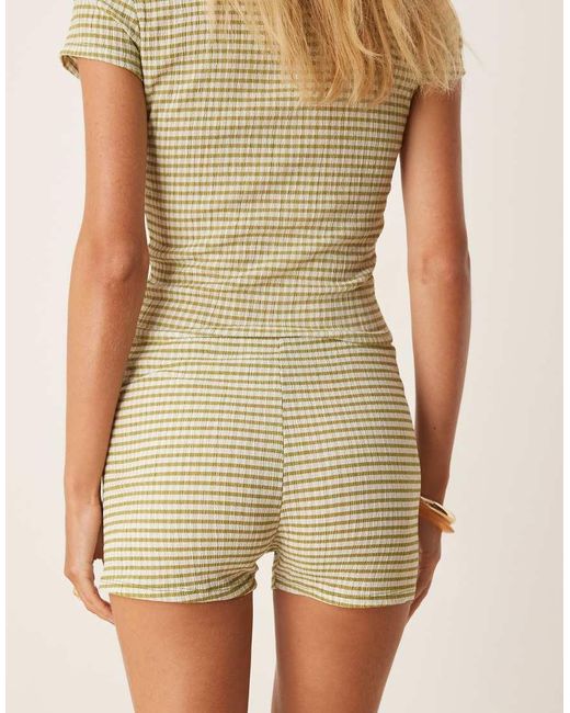 ASOS Natural Micro Short Co-ord