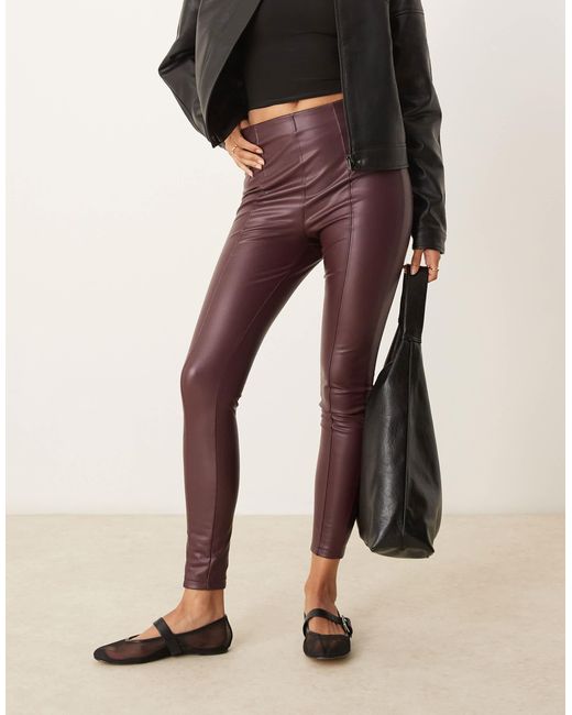 New Look Natural Pu Leggings