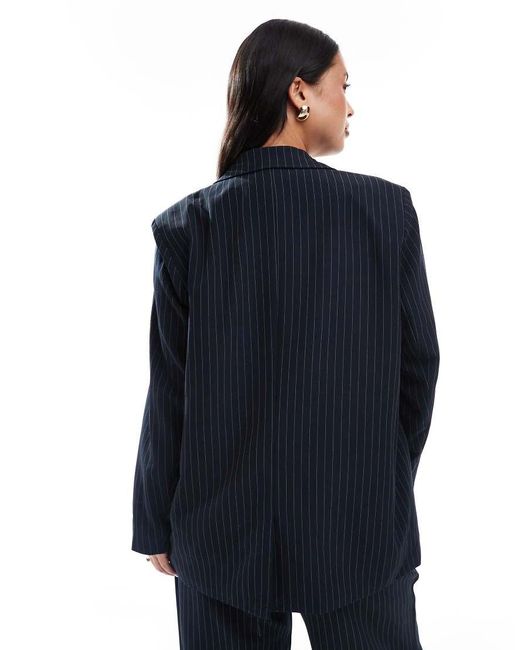 Pieces Plus Blue Pieces Curve Tailored Blazer Co-ord