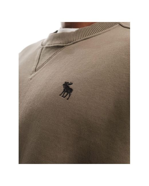 Sweat oversize épais avec logo emblématique en silicone - marron Abercrombie & Fitch pour homme en coloris Brown