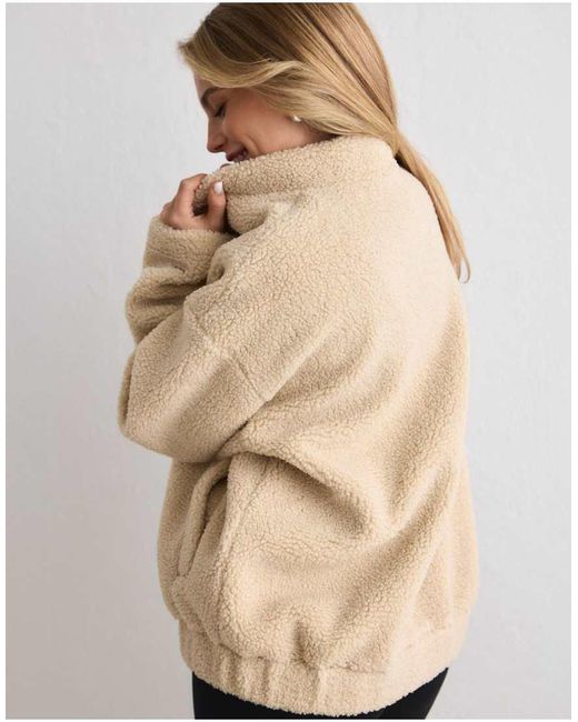Aim'n Brown Café Au Lait Pile Coach Jacket