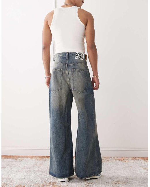 Cheap Monday Multicolor Rad Super Wide Leg Skater Jeans for men