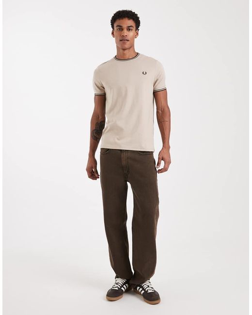 Fred Perry Natural Twin Tipped T-Shirt for men
