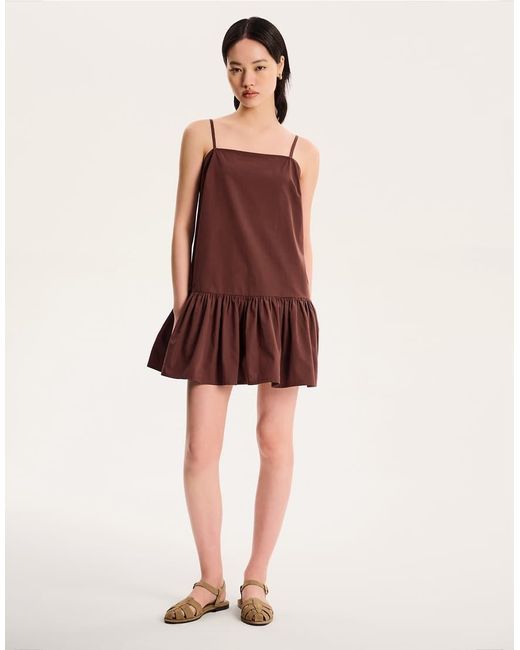 OMNES Red Meryl Dropped Waist Maxi Dress