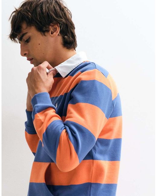 Polo Ralph Lauren Blue Bear Logo Rugby Shirt for men